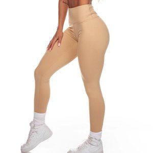 BEIGE HIGH WAIST LEGGINGS